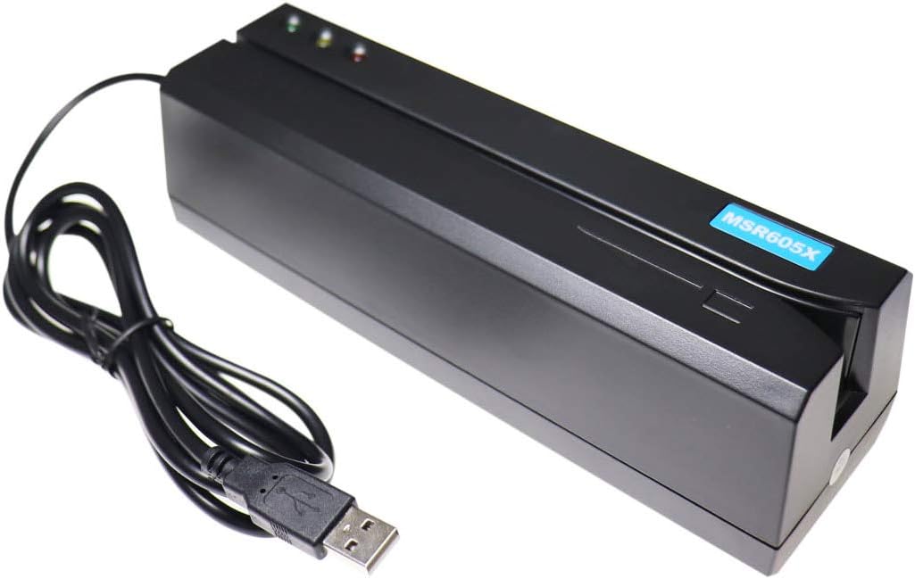 MSR605X USB Card Reader Writer Mag Swipe 3-Track Compatible w/ MSR206 MSR605 MSR606