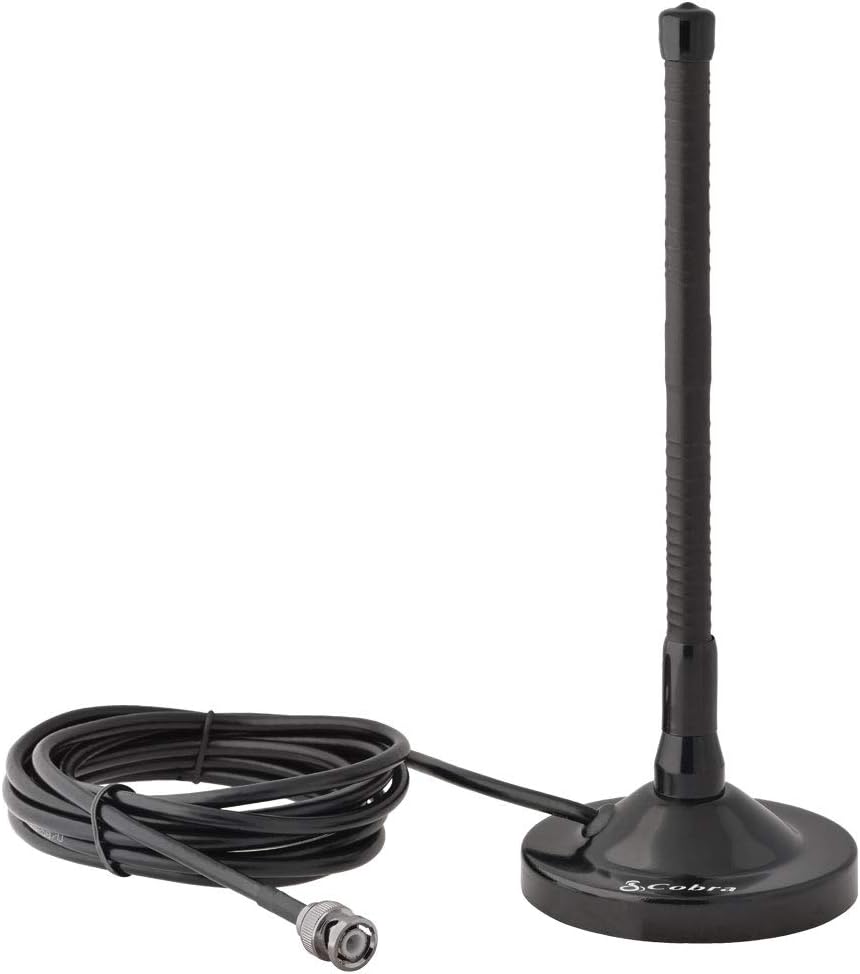 Cobra HHRT50 Road Trip Cb Radio - Emergency Radio, Travel Essentials, 2-Way Handheld Black Radio with Rooftop Magnet Mount Antenna, NOAA Channels, Dual Watch & 40 Channel Access