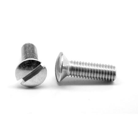 5/16-18 x 7/8 Coarse Thread Machine Screw Slotted Oval Head Stainless Steel 18-8 Pk 500