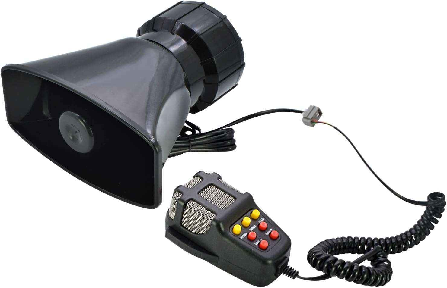 Safego Police Siren Speaker Car Pa System Dc12v 200w 8 Tones Wired Handheld Microphone Loudspeaker Emergency Siren Electronic Pack of 2