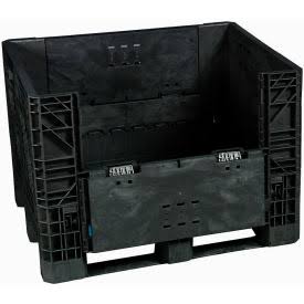 Buckhorn BI4840392010000 Collapsible Bulk Container, 48 x 40 in, Black
