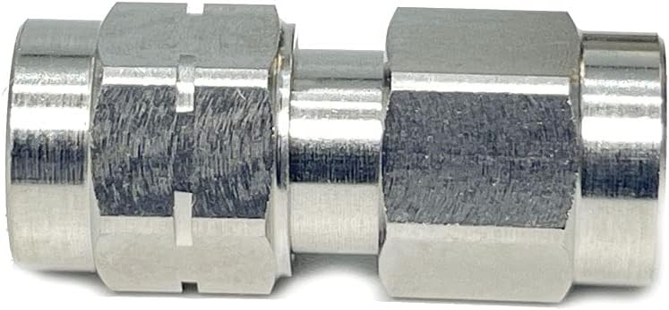 withwave's Precision 2.4 mm Male to SMA Male Microwave Adapter, DC to 26.5 GHz, 50 Ohm, Stainless Steel Body, 5G Wireless Communication Pack of 2