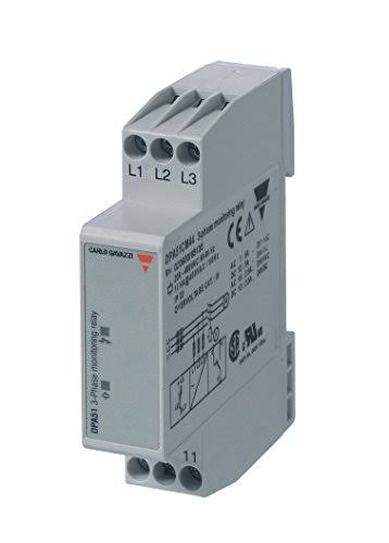 Carlo Gavazzi DPA51CM44 Mini 3-Phase Loss/Sequence Monitor, Slim 17.5 mm Width, 208-480 VAC Monitoring, SPDT 5 Amp Contact Outpu