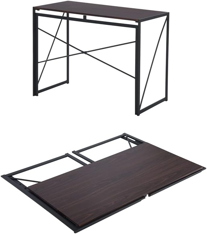 39“ Portable Folding Computer Desk Modern Writing Desk Table for Home Office with Small Spaces