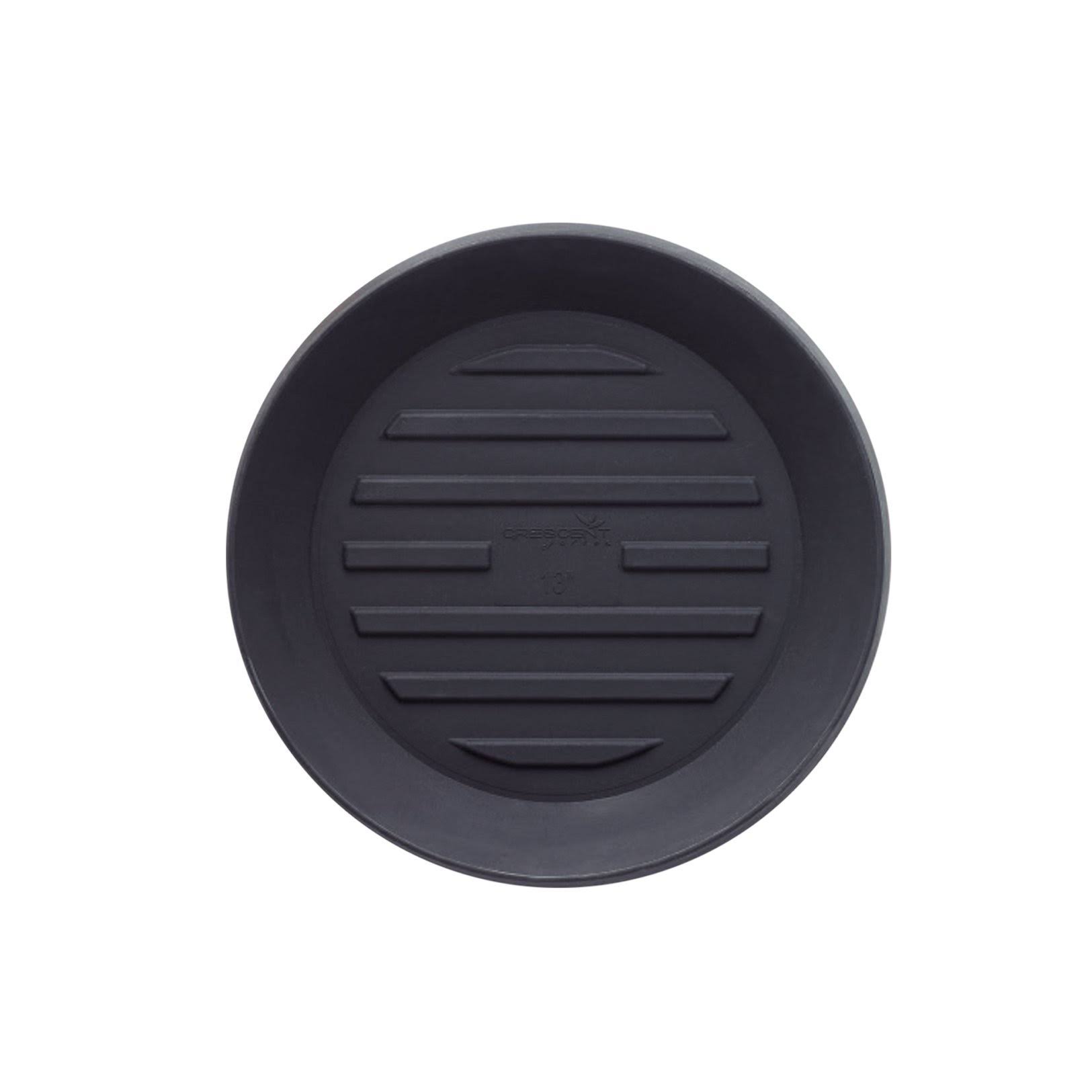Crescent Garden A990894T Round 8x22 Universal Saucer, 8x22 Caviar Black