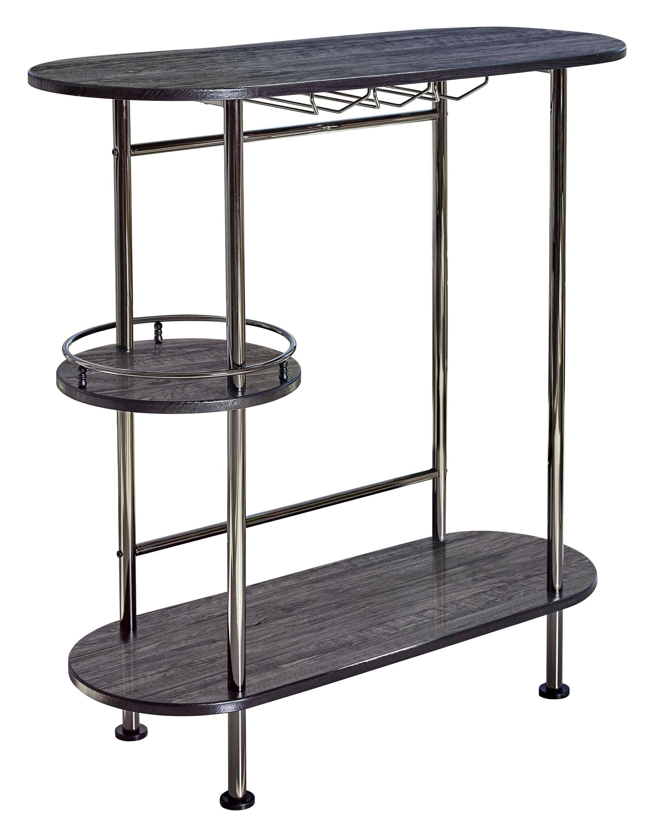 Black Oak Bar Unit from Coaster Furniture