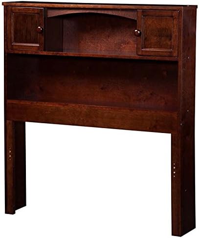 Leo & Lacey Twin Bookcase Headboard in Walnut