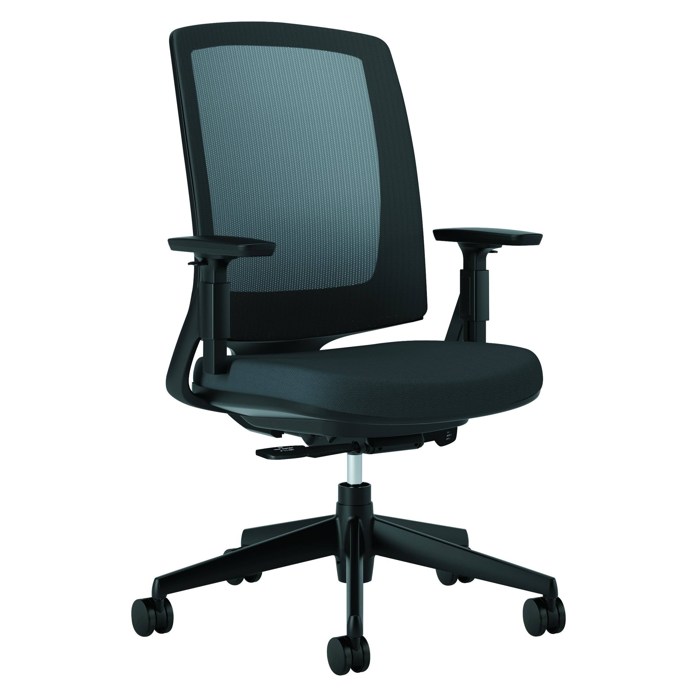 HON HON2281VA10T Lota Office Chair - Mid Back Mesh Desk Chair or Conference Room Chair Black (h2281)