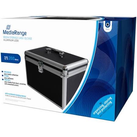 MediaRange BOX71 Case 200 CDs/DVDs Black