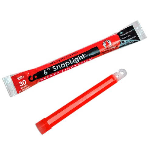 Cyalume Snaplight Industrial Grade Chemical Light Sticks, Red, High Intensity, 6x22 Long, 30 Minute Duration (Pack of 100)