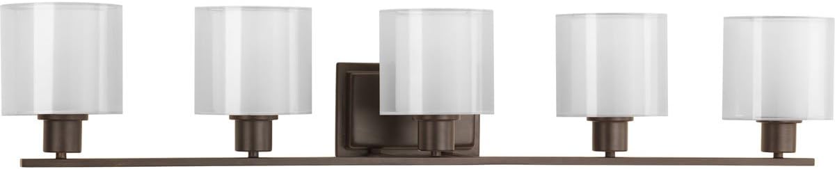 Progress Lighting P2081-09 5-60W MED Bath Bracket, Brushed Nickel
