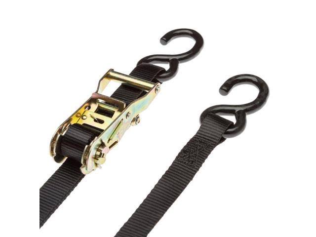 8-Pack of 1x22 x 16& Ratchet Straps with S-Hooks