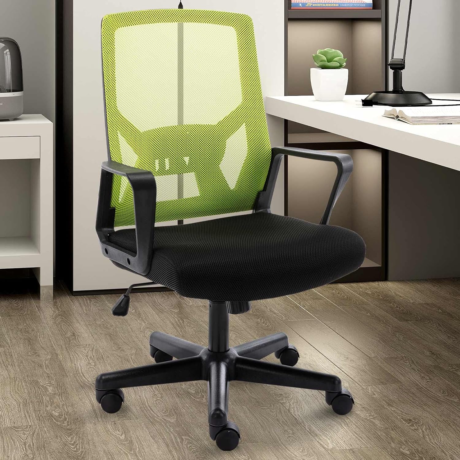 Ergonomic Office Chair with Foldable Backrest, Mesh Home Office Computer Task Desk Chairs with Adjustable Height,Lumbar Suppor and 360 Degree Universal Wheels (Pink)