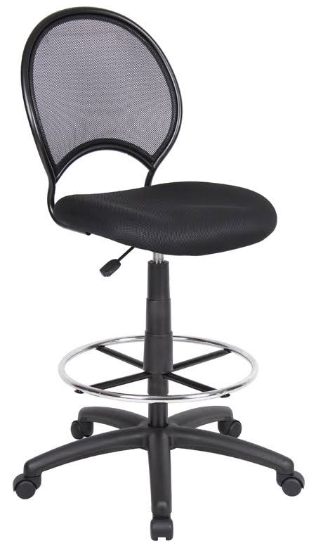 Boss Mesh Drafting Stool - Fabric - Black