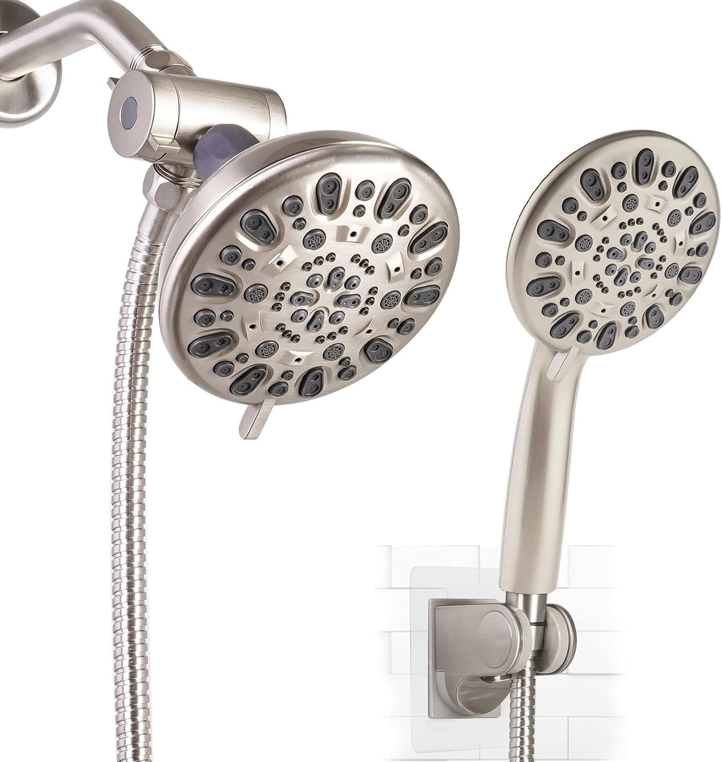 7-Setting High Pressure Rain Shower Head with Handheld Spray Combo, 5