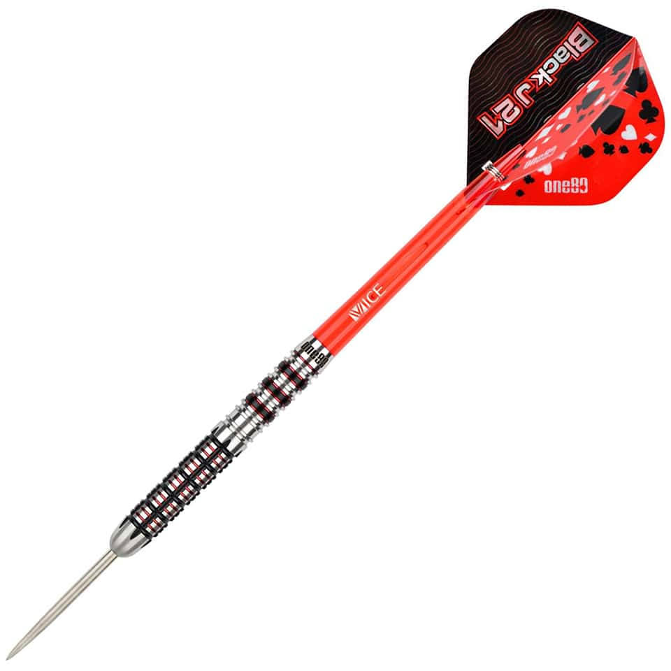 One80 Black J21 01 Steel Tip Darts - 25gm