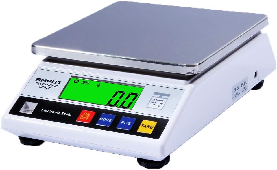 RESHY High Precision 3kg x 0.1g Digital Accurate Electronic Balance Lab Scale Laboratory Weighing Industrial Scale Kitchen Scale Scientific Scale Counting Scale (3000g, 0.1g)