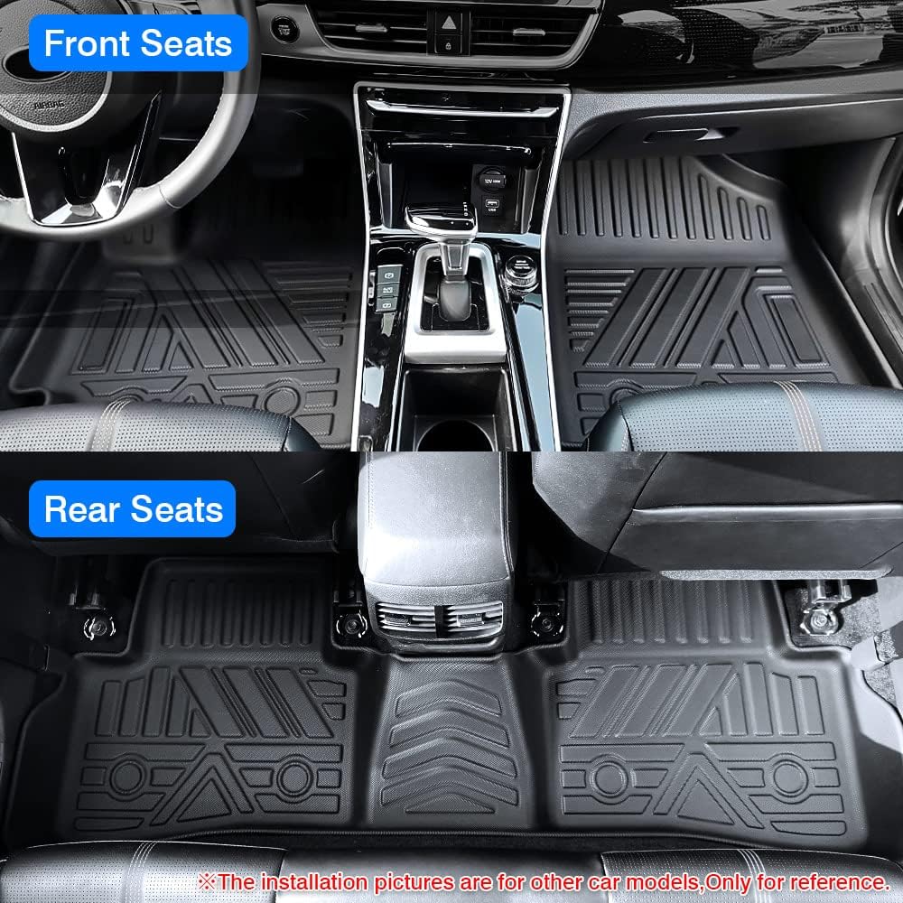 KUST Custom Fit Floor Mats for Nissan Altima 2013 2014 2015 2016 2017 2018 All Weather Floor Mat Liners 1st and 2nd Row Seat Carpet Liner Black Non-Slip
