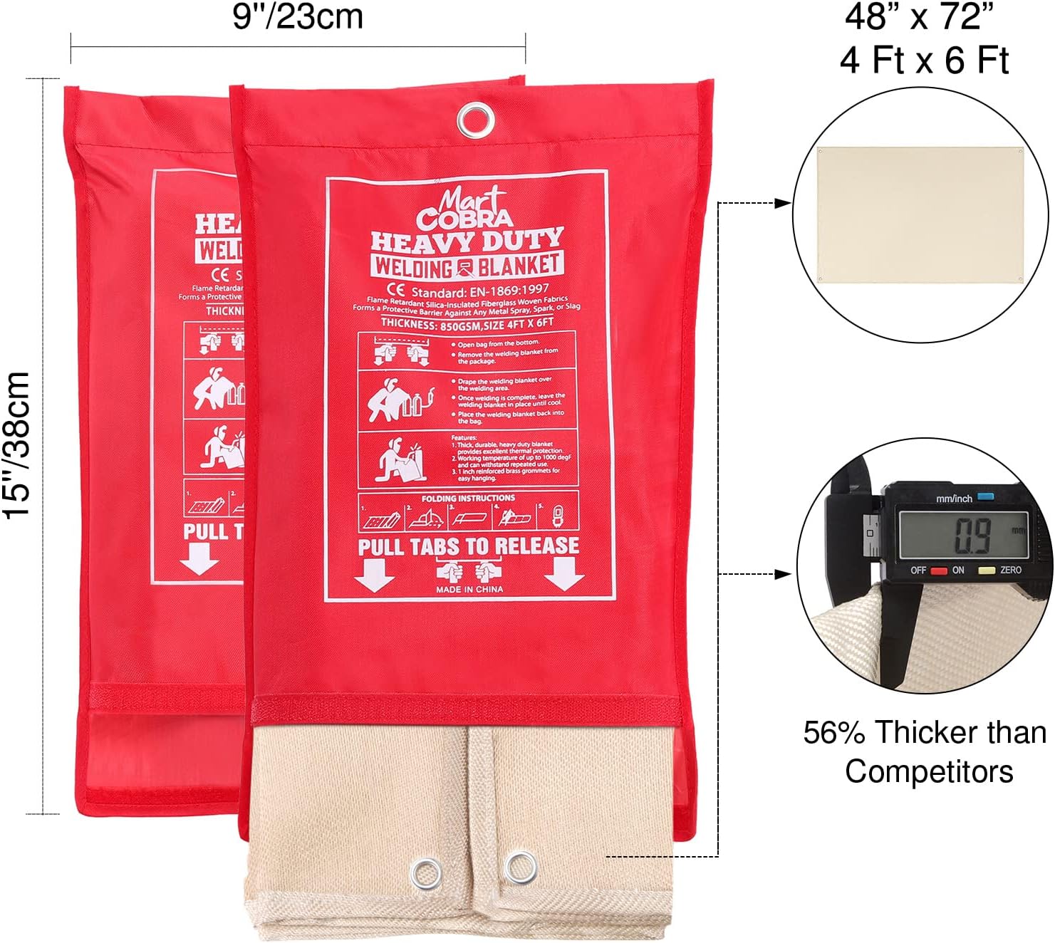 Welding Blanket Fireproof Blanket, Insulated Blanket for Smoker Accessories, Fire Blanket for Home Welding Table Top, Welding Accessories Welding Curtain Grill Blanket, Welding Tools Welder Blanket