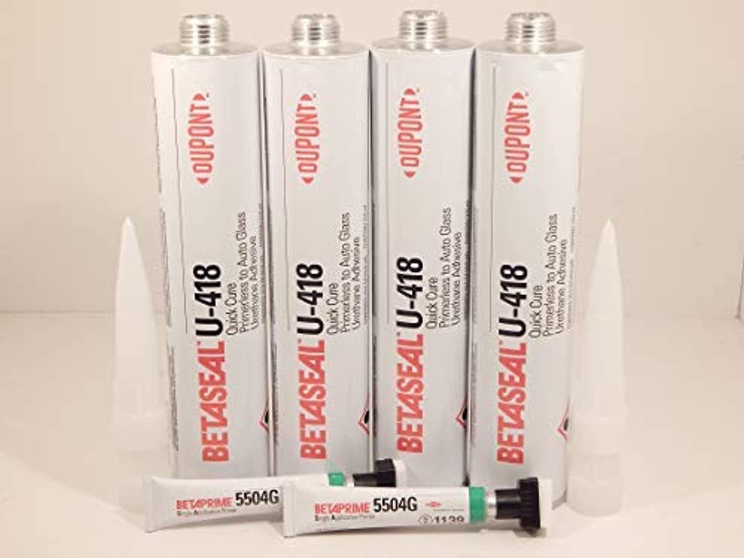 Betaseal U-418 Dow Auto Glass Primerless Urethane/Sealant/Adhesive with Single Application Primer (4) Pack of 2