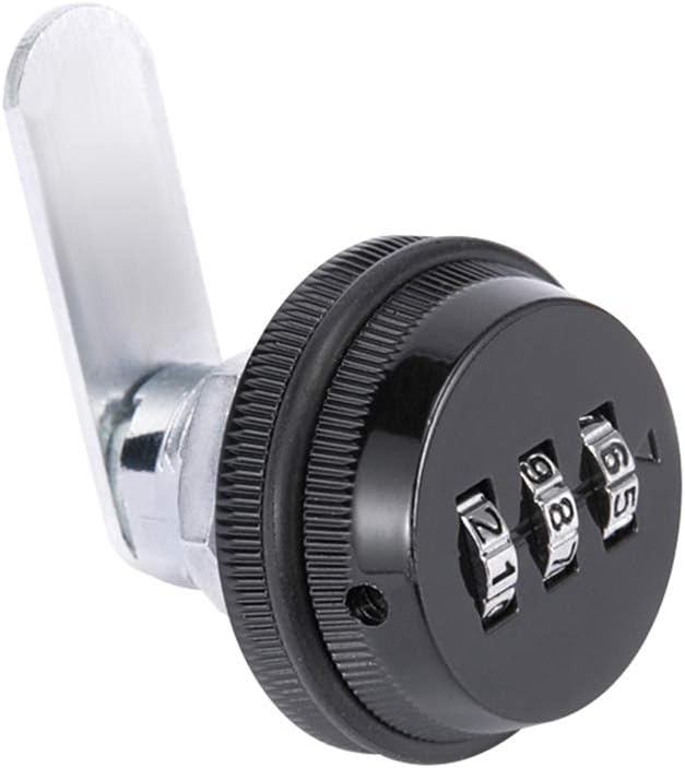 Shentesel 3 Digit Combination Lock Code Furniture Mail Box Cabinet Anti-Theft Password - Black