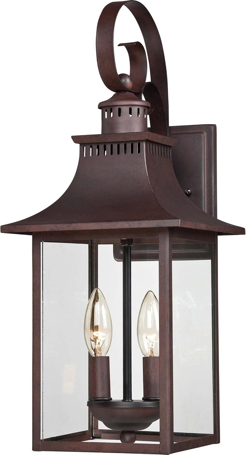 Quoizel Chancellor Outdoor Lantern, Medium - 2 Pack, Mystic Black