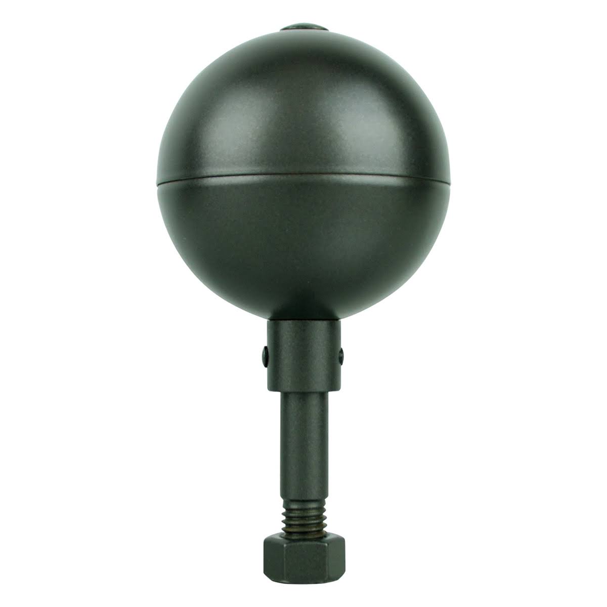 Black Aluminum Ball Topper - 8in