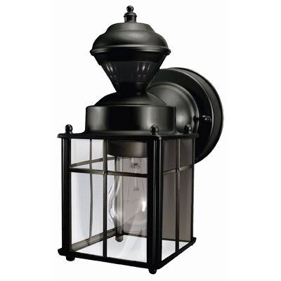 Vidaurri 9.5x22 H Outdoor Wall Lantern with Dust to Dawn Charlton Home Finish: Black
