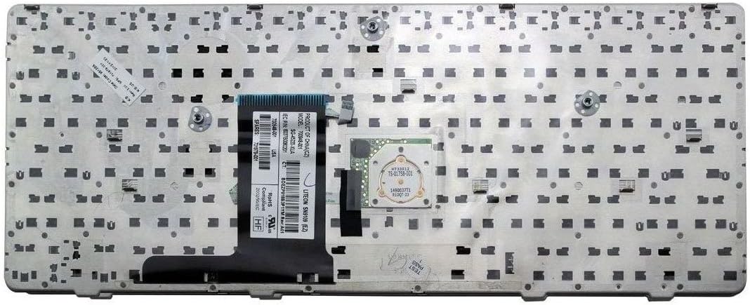 Laptop replacement keyboard (with Silver frame) for HP EliteBook 2560p , US layout black color