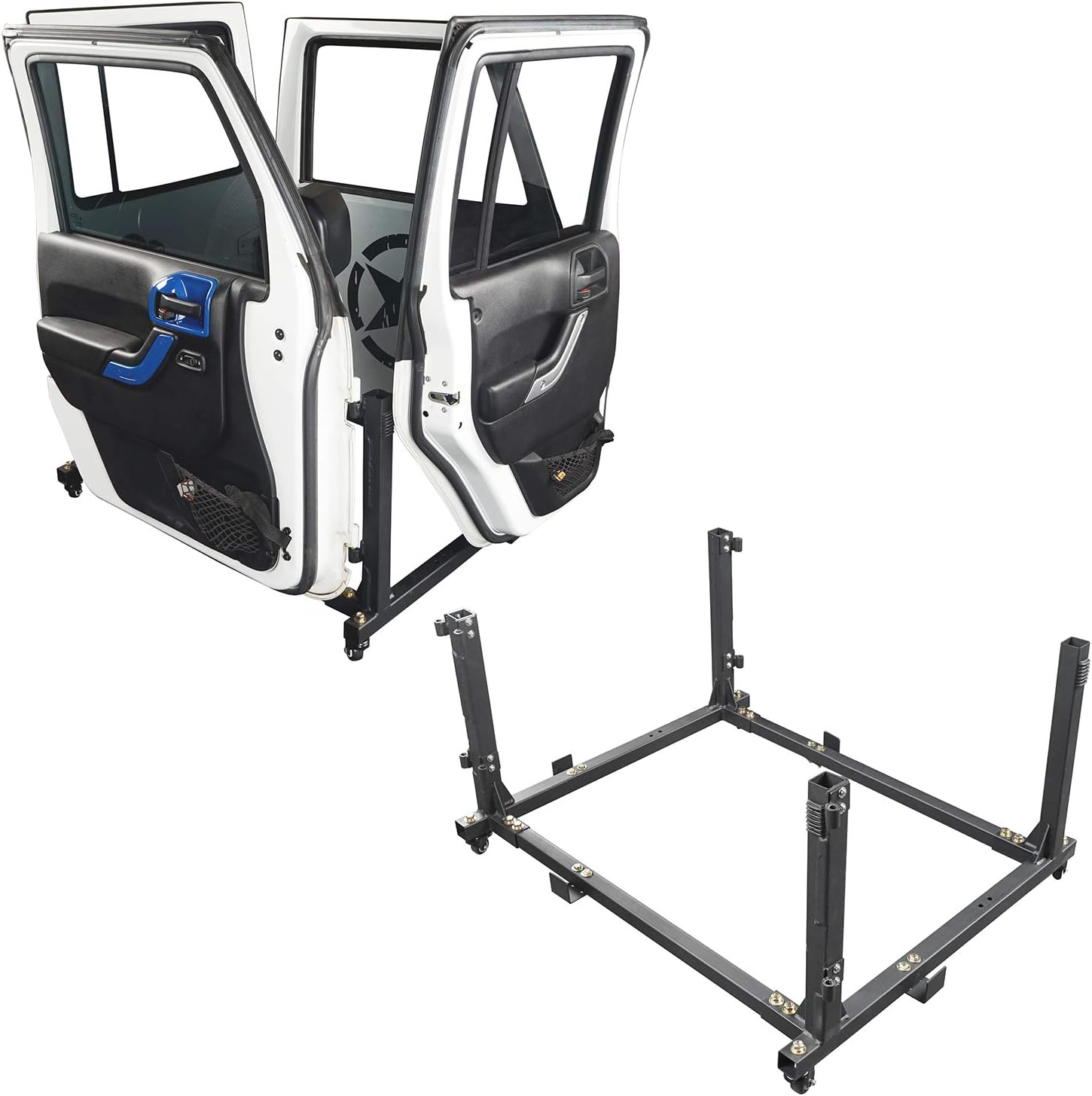 u-Box for Jeep Door Hanger Movable Sliding Rack Door Holder Storage Cart for Jeep Wrangler JK JL JT Gladiator 2007-2022