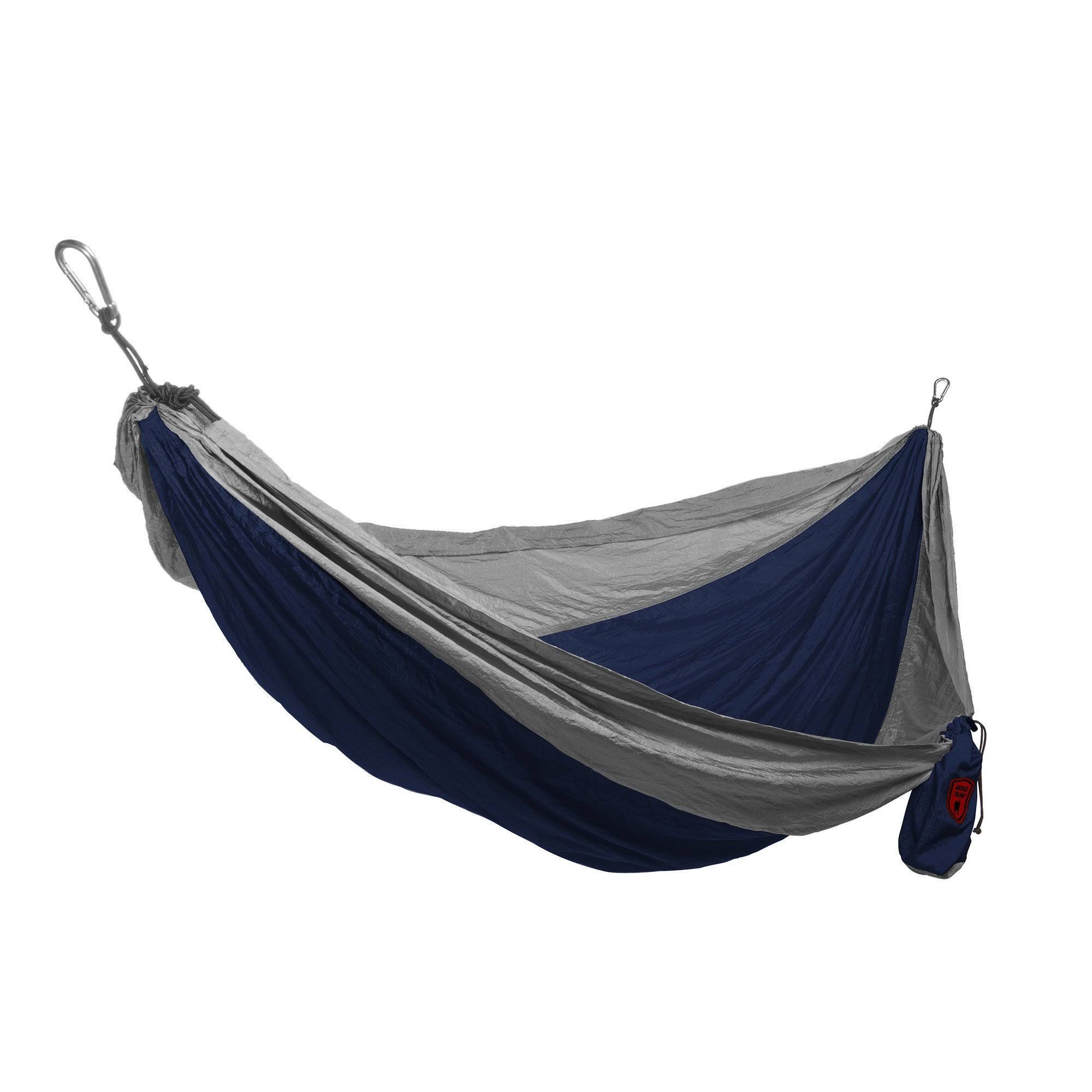 Grand Trunk Double Parachute Nylon Hammock - Navy/Silver