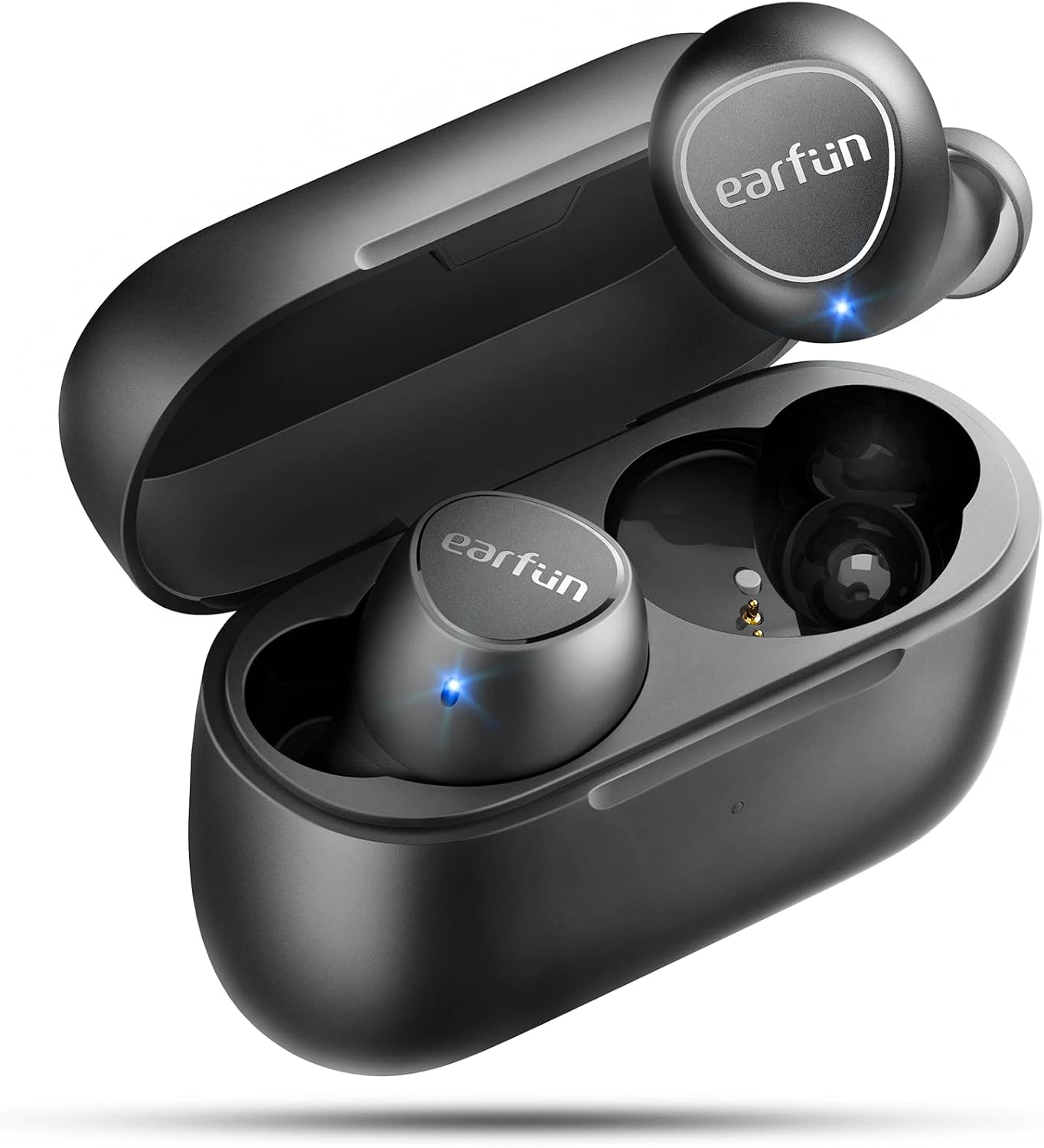 EarFun® Free 2 Wireless Earbuds, Qualcomm® CVC™ 8.0 Clear-Call Tech, aptX™ Low Latency, 30Hrs Ultra Long, Sweatshield™ IPX7 Waterproof, Bluetooth 5.2 Stable Connection True Wireless Earbuds Pack of 2
