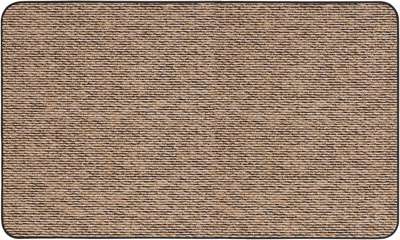 House, Home and More Skid-Resistant Carpet Indoor Area Rug Floor Mat - Black Ripple - 3 Feet X 5 Feet