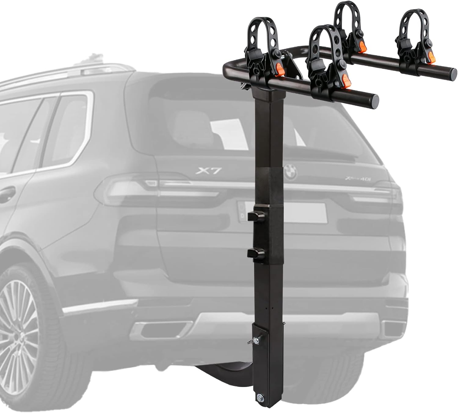 OUDEK 2-Bike Rack Bicycle Hitch Mount Carrier Rack for Cars, Trucks, SUV and Minivans Foldable Bike Rack with a 2
