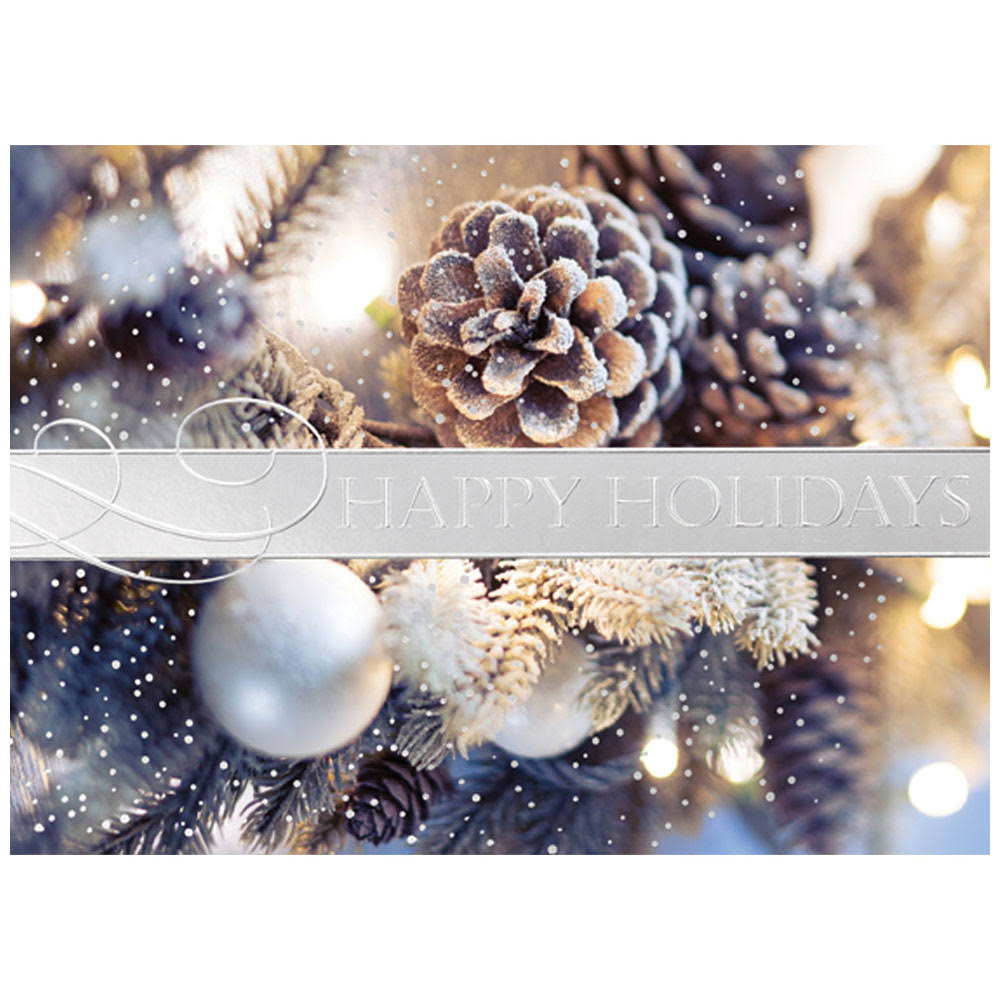 Jam Paper Blank Christmas Card Sets - Holiday Greens Christmas Cards - 25 Cards u0026 Envelopes per Pack