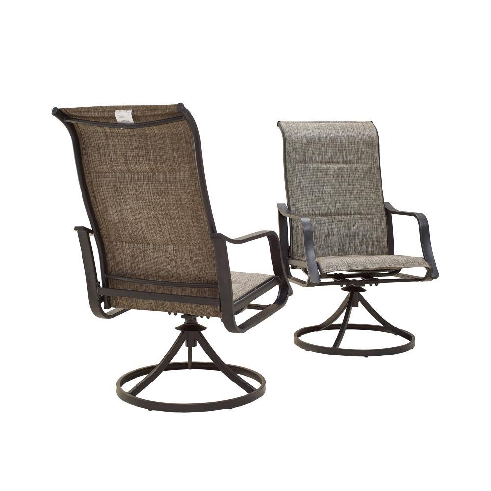 Top Home Space 2 Black Metal Frame Swivel Dining Chair(s) with Top Home Space Solid Seat | TP10519-G