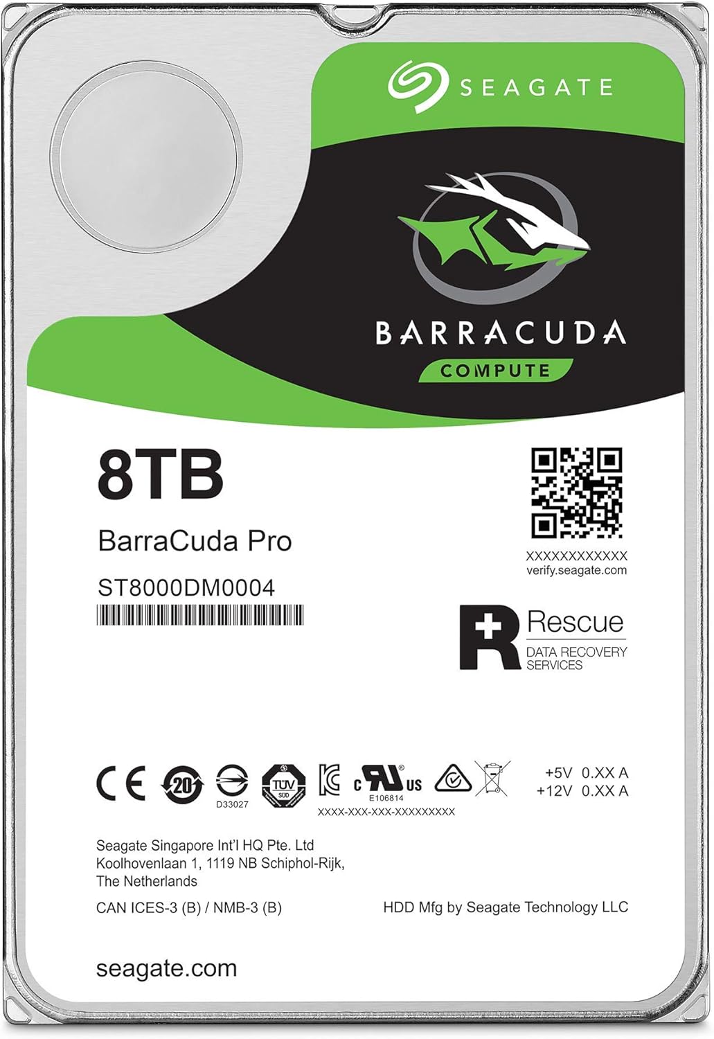 Seagate BarraCuda Pro 8TB 7200RPM Internal Hard Drive SATA 6GB/s 256MB Cache 3.5-Inch (ST8000DM0004) (Renewed)