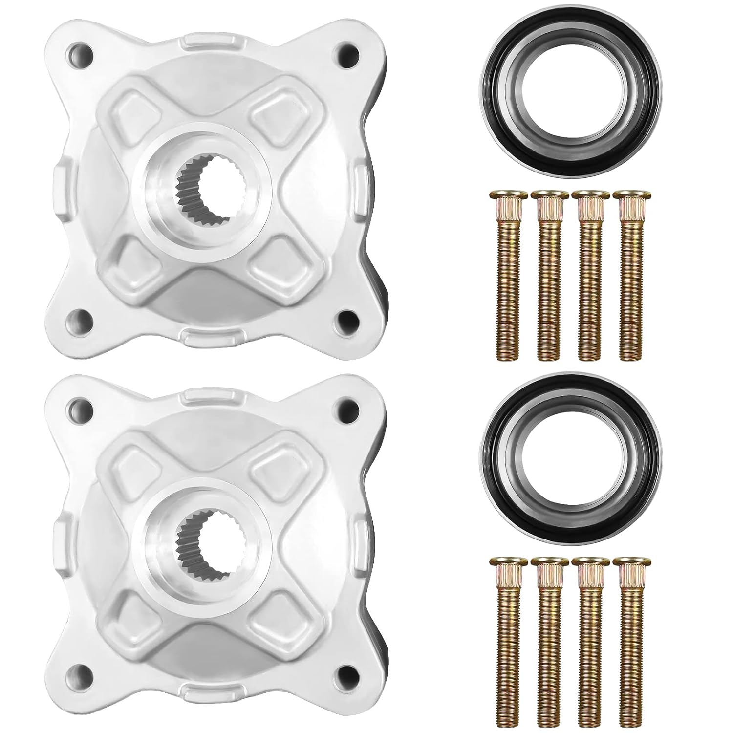 Kabing Front Wheel Hub Repair Kit Compatible with Polaris RZR 570 2012-2013 RZR 800 2008-2014 RZR 800S 2009-2014 Replace 5137219 7518654 2204717 3514699