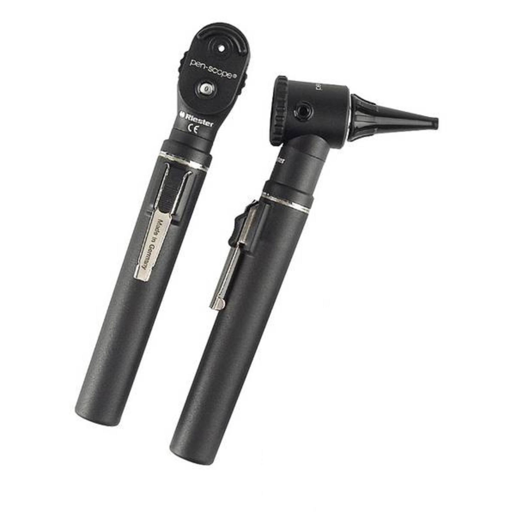 Riester 2131-202 E-Scope Otoscope and Ophthalmoscope Set Halogen Black