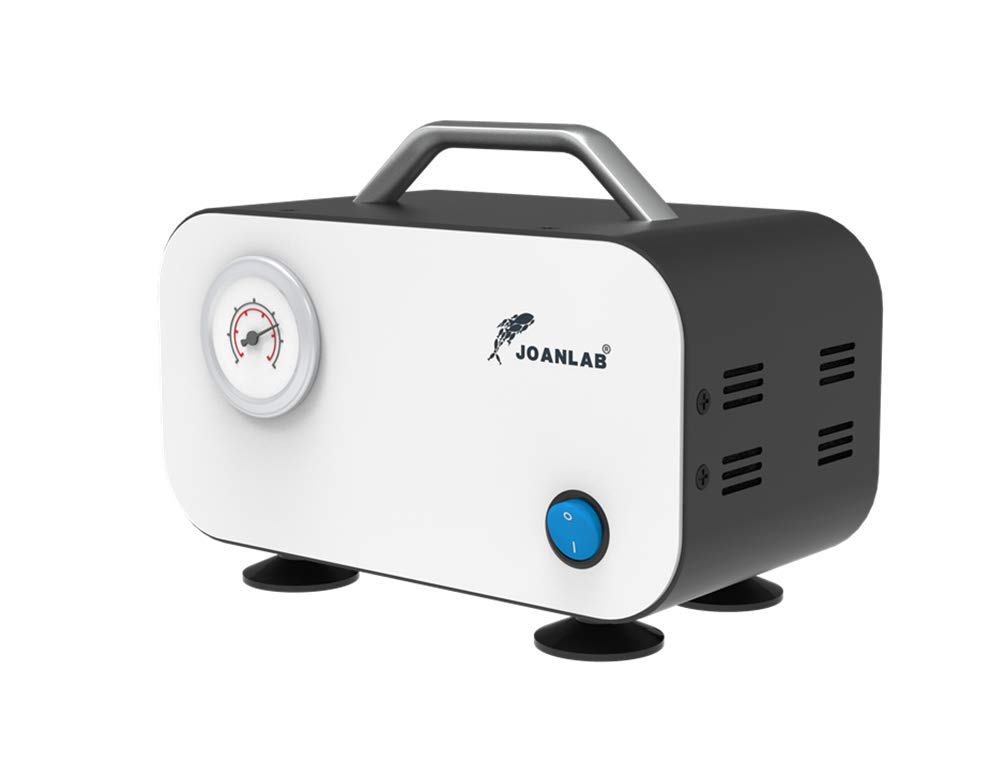 JOANLAB Oilless Diaphragm Vacuum Pump Portable Negative Pressure Vacuum Pump Industrial Lab Vacuum Filtration Pump10L/min,with Rubber Tube