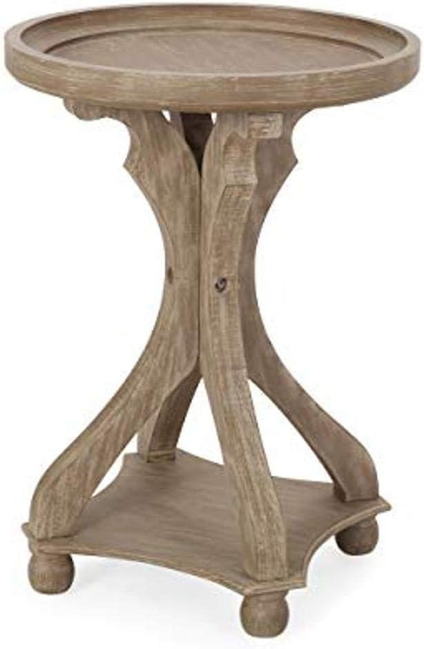 Christopher Knight Home Estelle French Country Accent Table with Round Top, Natural
