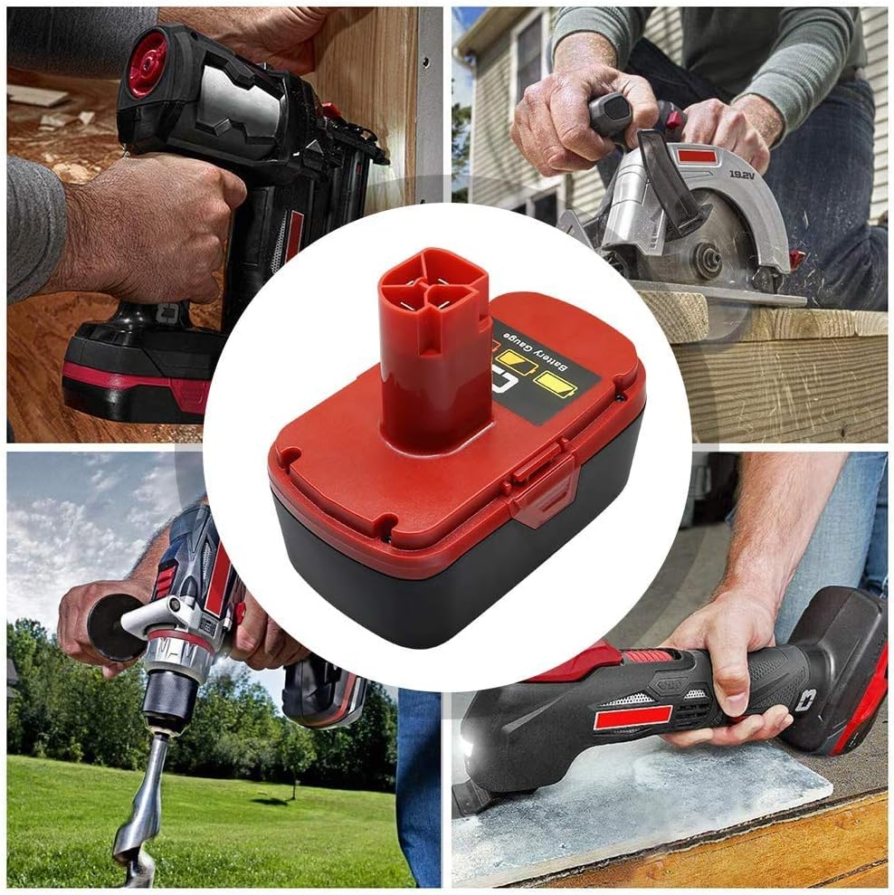 [2 Pack] 6.0Ah Lithium-ion Batteries, Replacement for Craftsman 19.2 Volt Battery XCP PP2011 11375 11376 130279005 Series Cordless Tools Pack of 2