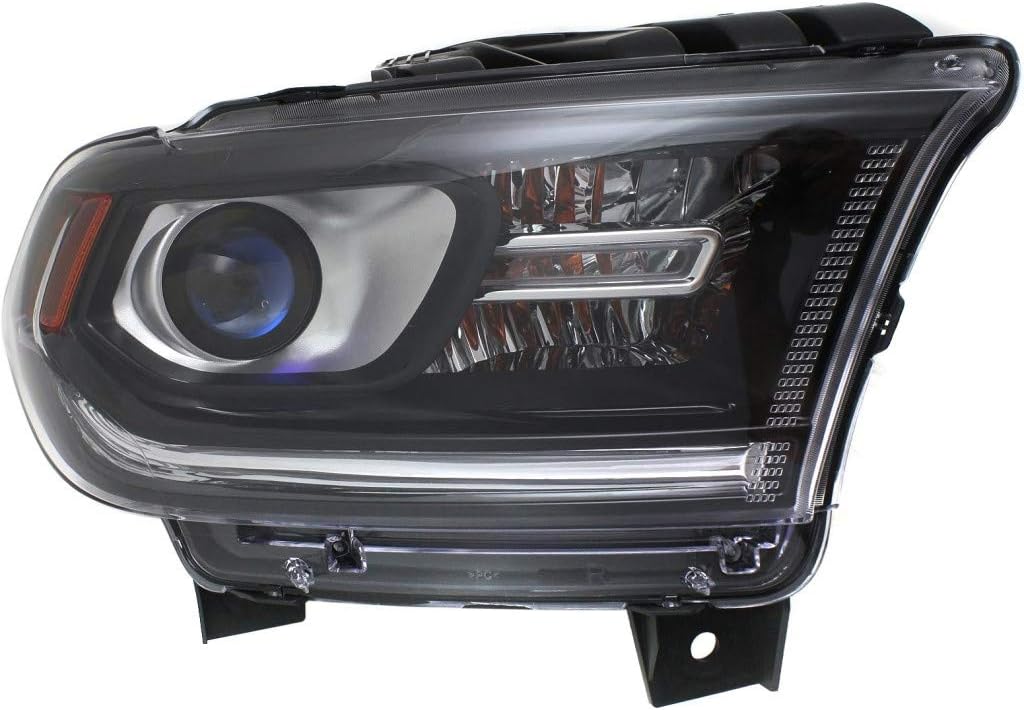 CarLights360: For 2014 2015 Dodge Durango Headlight Assembly Passenger Side w/Bulbs Black Housing DOT Certified For CH2503255