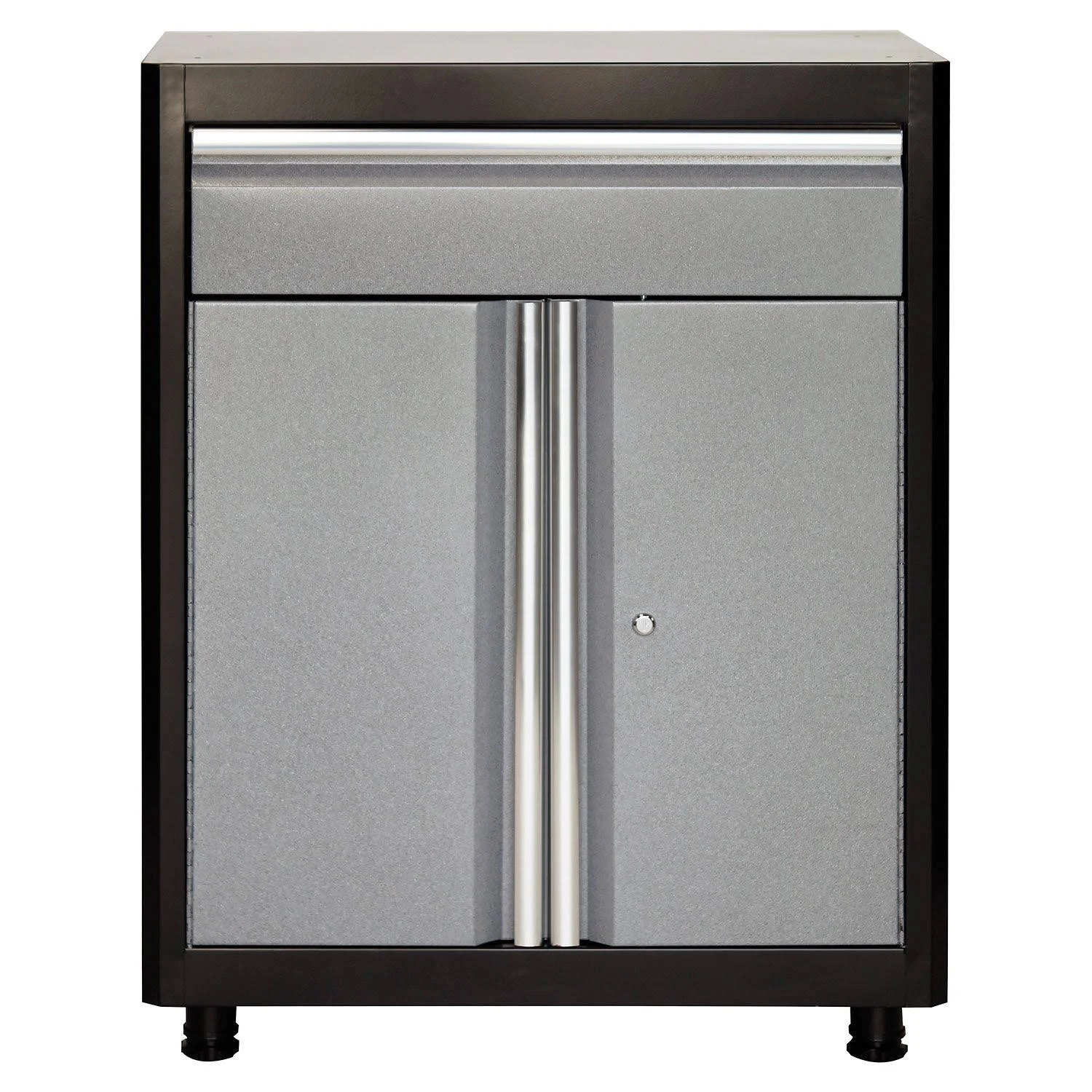 American Heritage 36x22H x 30x22W x 18x22D Steel Base Cabinet with Drawer (Black/Multi-Granite)