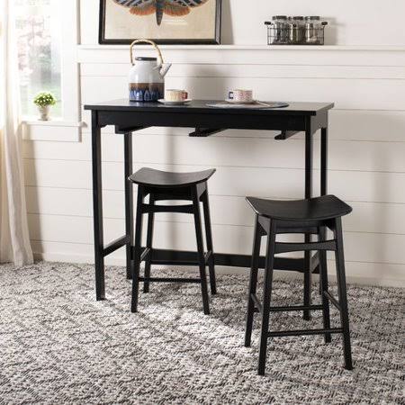 Ebern Designs Chaska 3 Piece Pub Table Set, Black