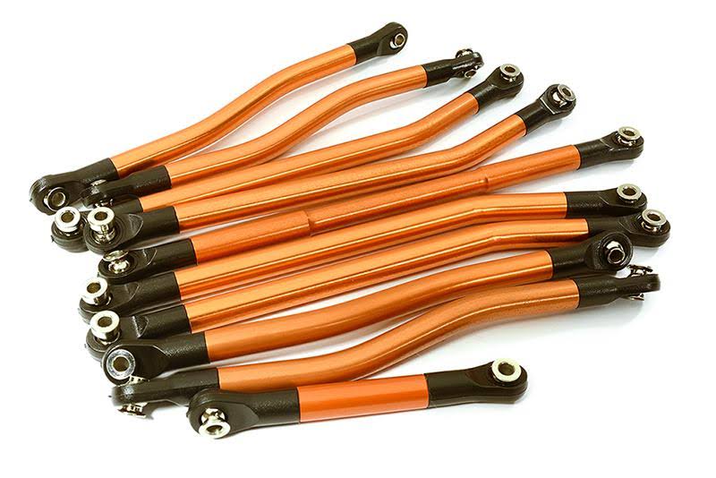 Integy RC Toy Model Hop-ups C28336orange Alloy Machined Linkage Set w/ Ball Ends for Redcat Everest Gen7 Pro