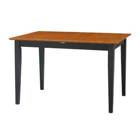 Charlton Home Miles Extendable Dining Table; Black / Cherry (Red)