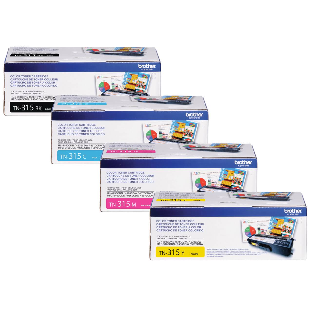 TN-315 Set | Original Brother Toner Cartridges &ndash; Black, Cyan, Magenta, Yellow