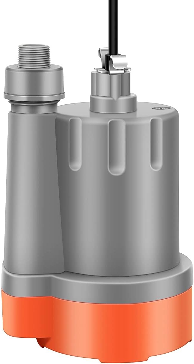 TOPWAY 2000GPH Submersible Flood Basement Pool Cover Utility Water Transfer Pump (1/4HP) Pack of 2