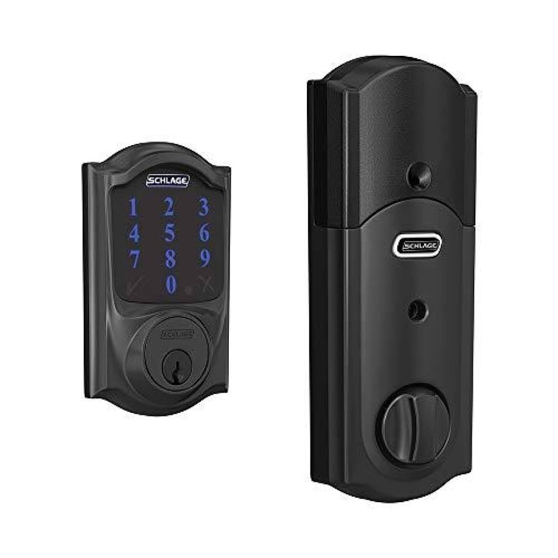 Schlage-Connect Camelot-Smart Deadbolt with Touchscreen-Z-Wave Plus Enabled-Matte Black